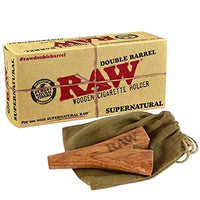 RAW - DOUBLE BARREL WOODEN CIGARETTE HOLDER