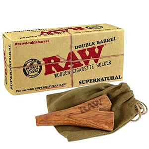 RAW - DOUBLE BARREL WOODEN CIGARETTE HOLDER