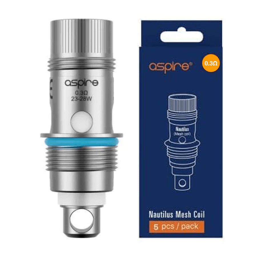 ASPIRE NAUTILUS MESH COILS 1.0 OHM - 5 PCS