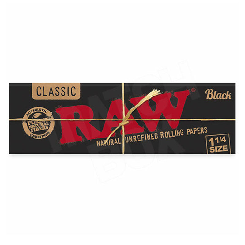 RAW - BLACK 1 1/4 ROLLING PAPERS + FILTERS